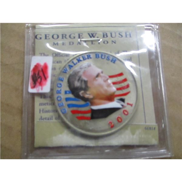 2001 GEORGE BUSH INNAUGURAL 43RD PRESIDENT OF THE UNITED STATES MEDAL