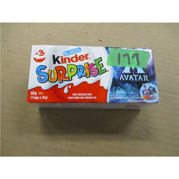 SHELF PULLS (AS IS):  3 KINDER SURPRISE - BOX