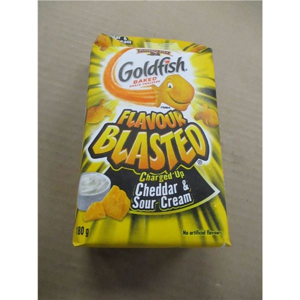 SHELF PULLS (AS IS):  GOLDFISH CHEDDAR & SOUR CREAM CRACKERS (180G) - PER BAG