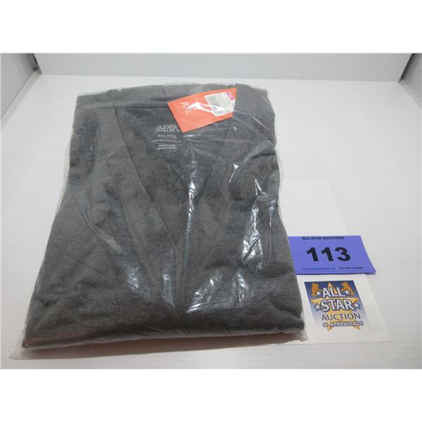 NEW:  GILLIGAN & O'MALLEY GREY LONG SWEATER WITH BELT (SIZE XXL)