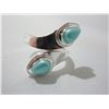 Image 3 : NEW:  STERLING SILVER TURQUOISE RING (SIZE 8)