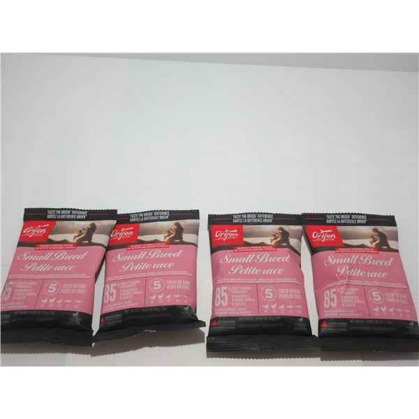 NEW:  ORIJEN SMALL BREED DOG FOOD (4 X 3 OZ BAGS)