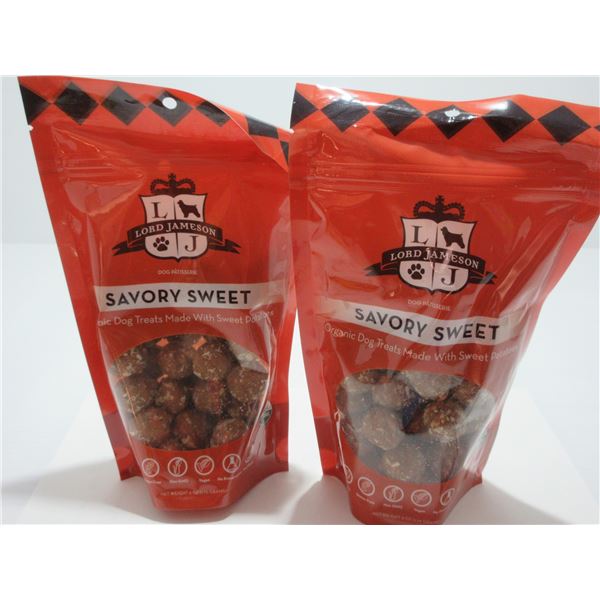 LORD JAMESON SAVORY SWEET ORGANIC DOG TREATS (170 GRAMS) - 2 BAGS