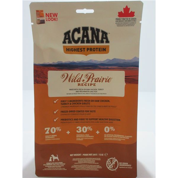 NEW:  ACANA WILD PRAIRIE RECIPE DOG FOOD (12 OZ)