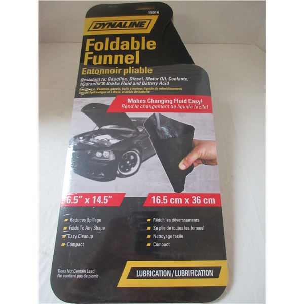 NEW:  FOLDABLE FUNNEL (6.5" X 14.5") (MSRP $14.95)