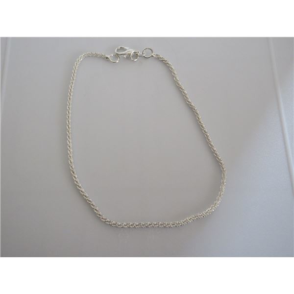 NEW:  925 STERLING SILVER ROPE ANKLET