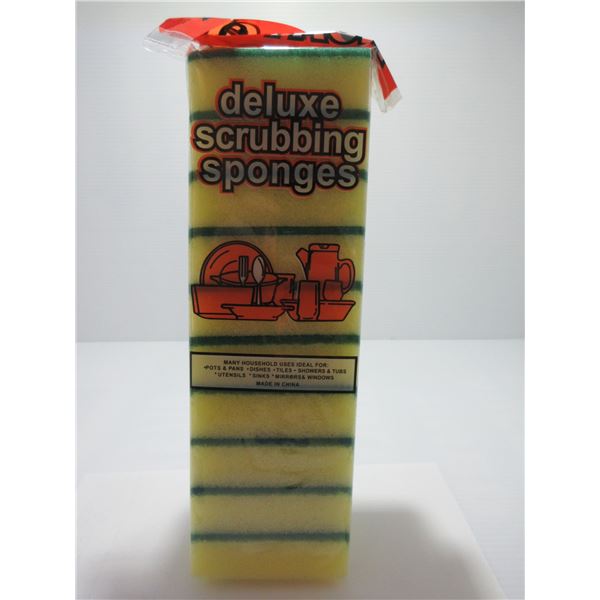 NEW:  DELUXE SCRUBBING SPONGES (10) - PER PACKAGE