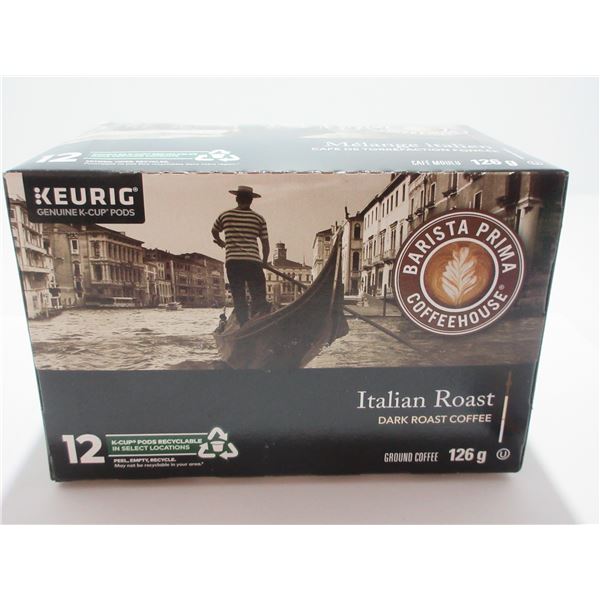 NEW:  KEURIG ITALIAN ROAST DARK COFFEE (12 PODS/126G) - PER BOX