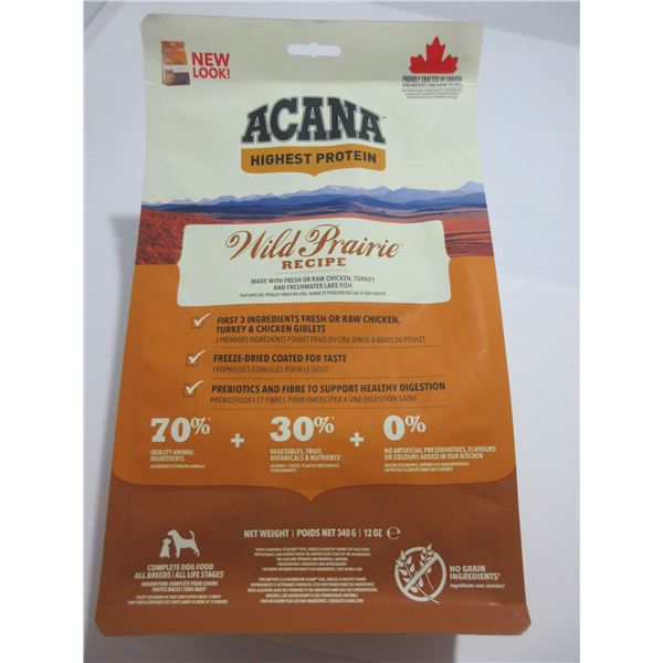 NEW:  ACANA WILD PRAIRIE RECIPE DOG FOOD (12 OZ)