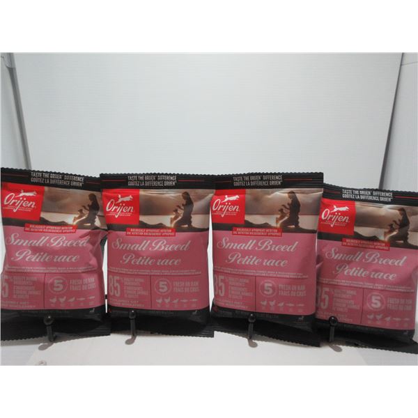 NEW:  ORIJEN SMALL BREED DOG FOOD (4 X 3 OZ BAGS)