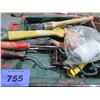 Image 1 : PAINT TRAY WITH ASSORTED PAINTING SUPPLIES
