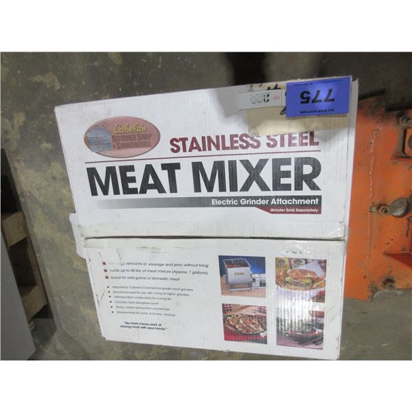 CABELA'S STAINLESS STEEL MEAT MIXER (ELECTRIC GRINDER ATTACHMENT)