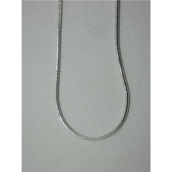 NEW:  SNAKE SMOOTH STERLING SILVER CHAIN NECKLACE (20")