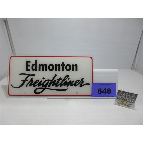 EDMONTON FREIGHTLINER LICENSE PLATE