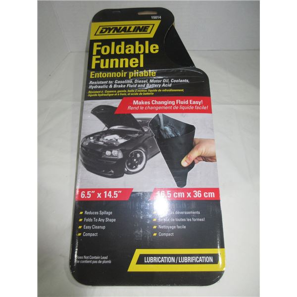 NEW:  FOLDABLE FUNNEL (6.5" X 14.5") (MSRP $14.95)