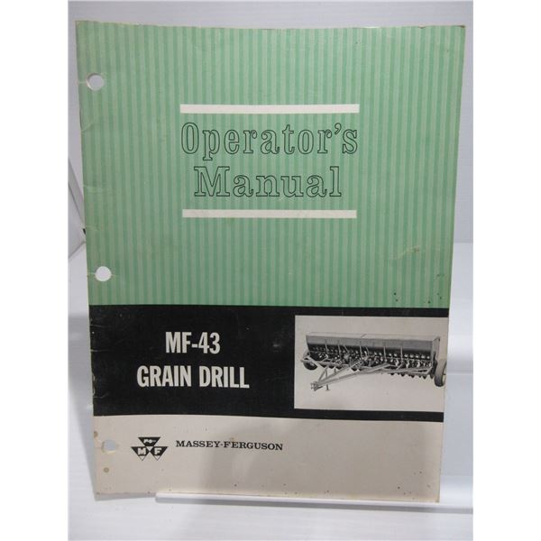 COLLECTIBLE:  MF43 GRAIN DRILL MANUAL