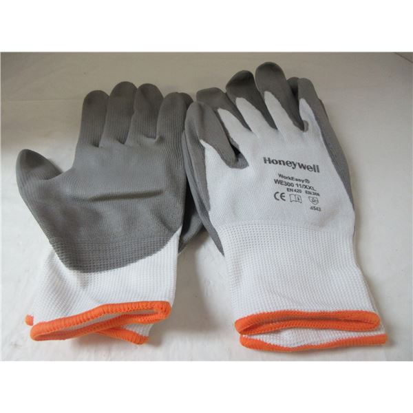NEW:  HONEYWELL WORK EASY GLOVES (SIZE XXL/11) - 2 PAIR