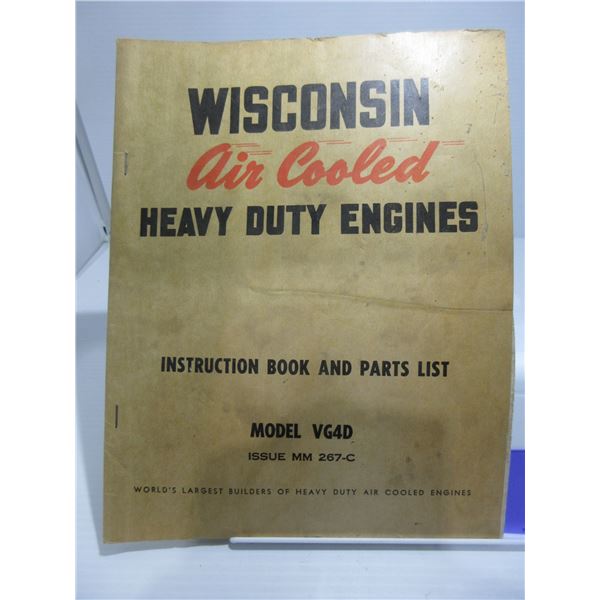 COLLECTIBLE: WISCONSIN AIR COOLED HEAVY DUTY ENGINES MANUAL
