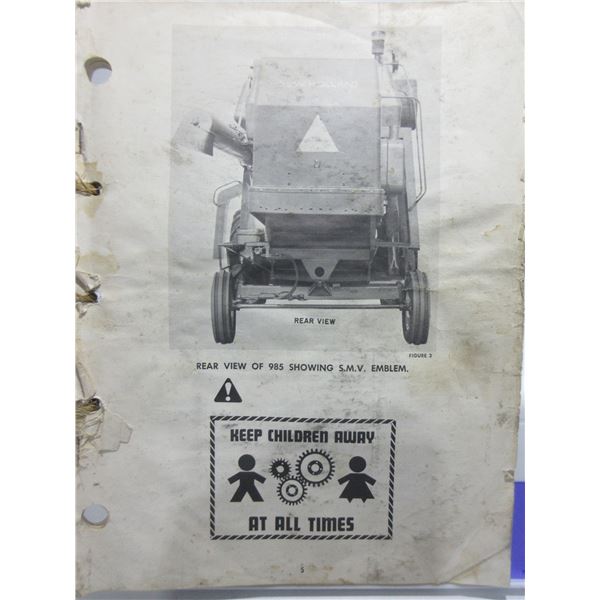 COLLECTIBLE:  985 COMBINE MANUAL
