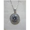 Image 1 : NEW:  925 STERLING SILVE RMOISSANITE SOLITAIRE 18" NECKLACE