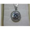 Image 2 : NEW:  925 STERLING SILVE RMOISSANITE SOLITAIRE 18" NECKLACE