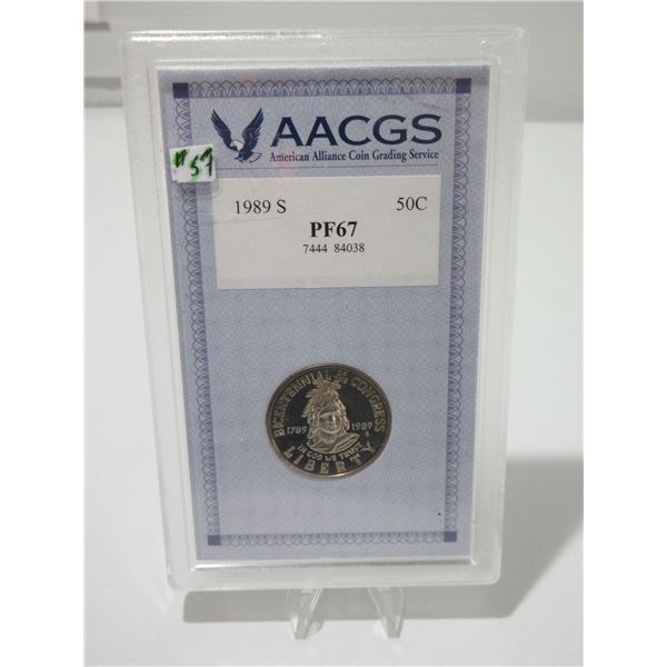 1989 "S" PROOF G7 USA LIBERTY HALF DOLLAR