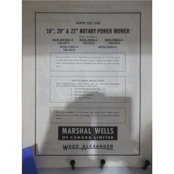 COLLECTIBLE:  MARSHALL WELLS 18", 20" 