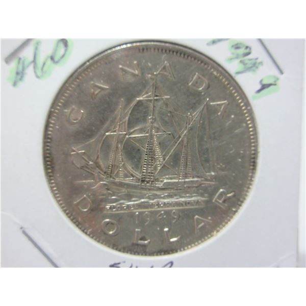 1949 CANADA KING GEORGE VI SHIP SILVER DOLLAR