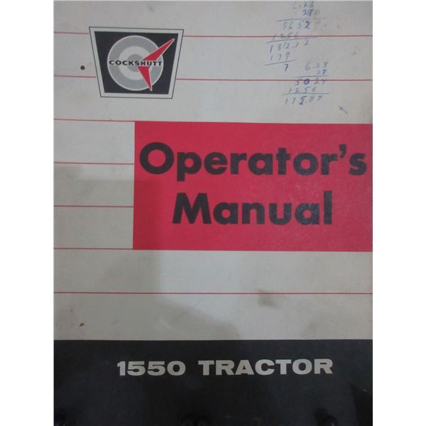 COLLECTIBLE:  COCKSHUTT 1550 TRACTOR MANUAL