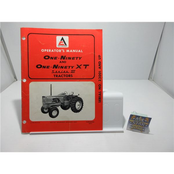 COLLECTIBLE:  ALLIS CHALMERS 190 & 190XT SERIES II TRACTOR MANUAL