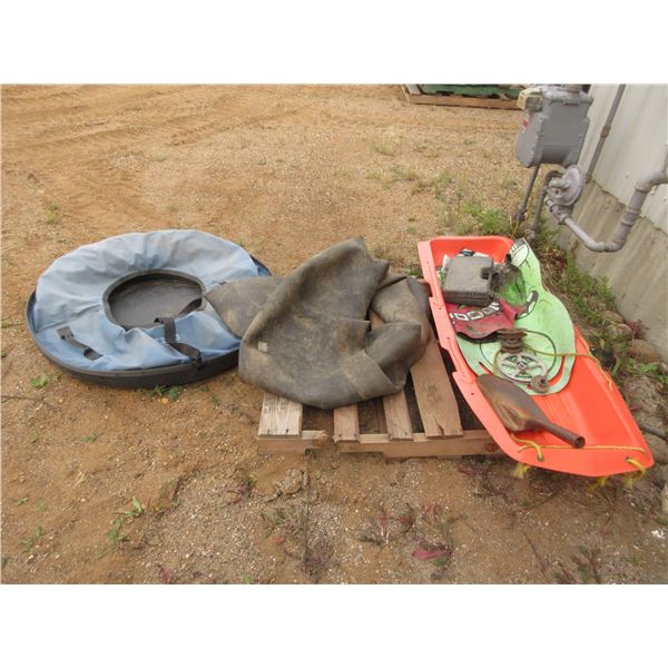 PALLET C/W SLED & 2 TUBES