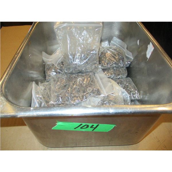 STAINLESS STEAM TABLE INSERT C/W SCREWS, NUT, ETC