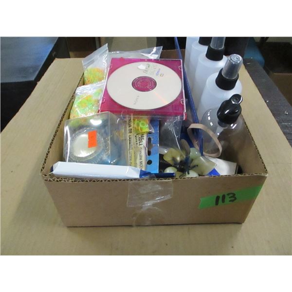 BOX C/W CRAFT SUPPLIES, ETC