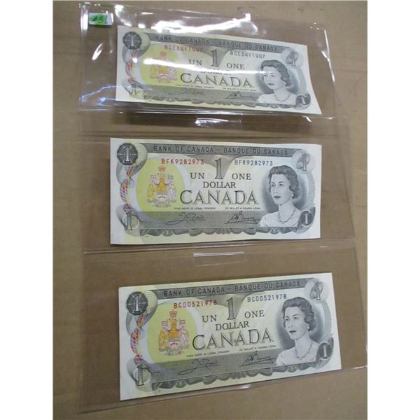 1973 STOCK SHEET LAST OF CANADA $1 BILLS