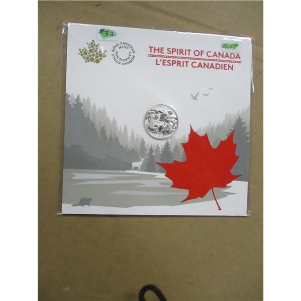 2017 SPIRIT OF CANADA MINT SEALED SILVER $3