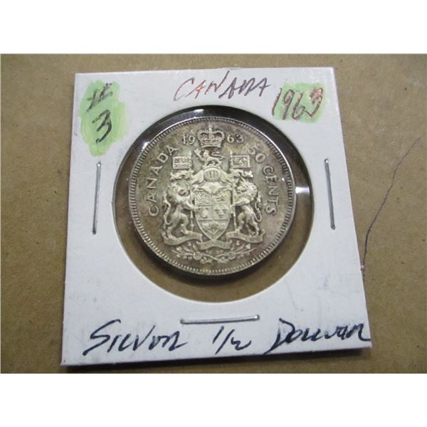 1963 CANADA SILVER HALF DOLLAR