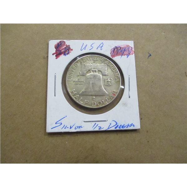 1949 USA LIBERTY BELL SILVER HALF DOLLAR
