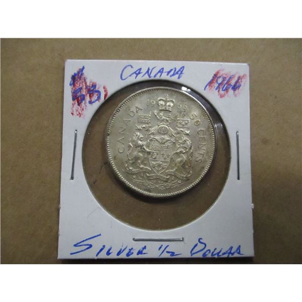 1966 CANADA SILVER HALF DOLLAR