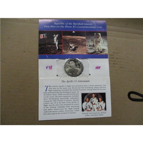 1969 FIRST MAN ON THE MOON $5 COMMEMORATIVE PROOF