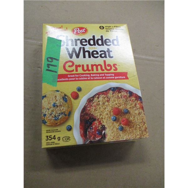 SHELF PULLS (AS IS):  SHREDDED WHEAT CRUMBS (LIKE SHAKE & BAKE) (354G) - PER BOX