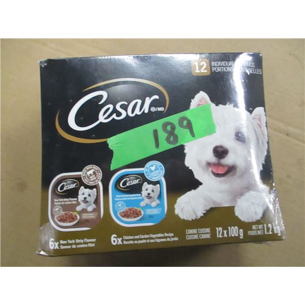 SHELF PULLS (AS IS):  CEASAR DOG FOOD (12 X 100G) - BUNDLE