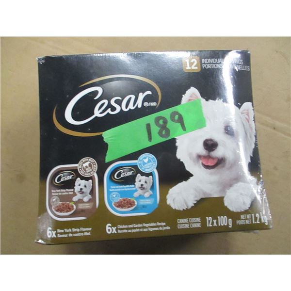 SHELF PULLS (AS IS):  CEASAR DOG FOOD (12 X 100G) - BUNDLE