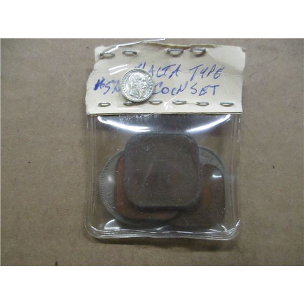 MALTA TYPE COIN SET (6 COINS)