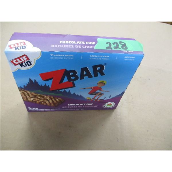 SHELF PULLS (AS IS):  CHOCOLATE CHIP BARS (5 X 36G) - BOX