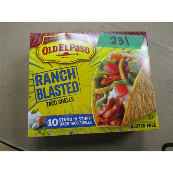 SHELF PULLS (AS IS):  RANCH BLASTED TACO SHELLS