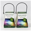 Image 1 : 2 COLOR CHANGING CITRONELLA CANDLE W/LED LIGHTS