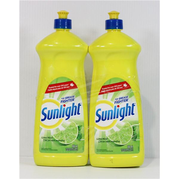 2 SUNLIGHT LIME MINT DISH SOAP - 800ML PER