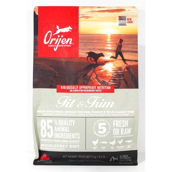 ORIJEN FIT & TRIM HIGH END DOG FOOD 2KG BAG