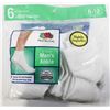 Image 1 : FRUIT OF THE LOOM WHITE/GRAY MEN'S ANKLE SOCKS