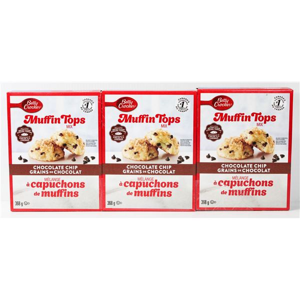 3PKS BETTY CROCKER MUFFIN TOPS MIX CHOCOLATE CHIP